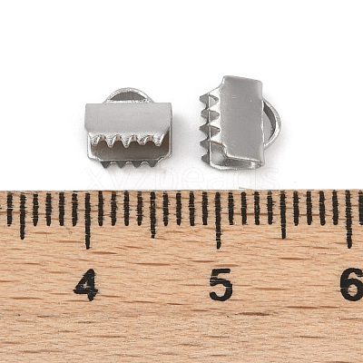 304 Stainless Steel Ribbon Crimp Ends STAS-E471-05H-P-1