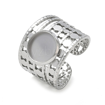 304 Stainless Steel Cuff Ring Components SA-CBA37BC-15B-P-1