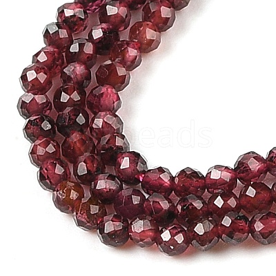Natural Garnet Beads Strands X-G-F619-17A-2mm-1