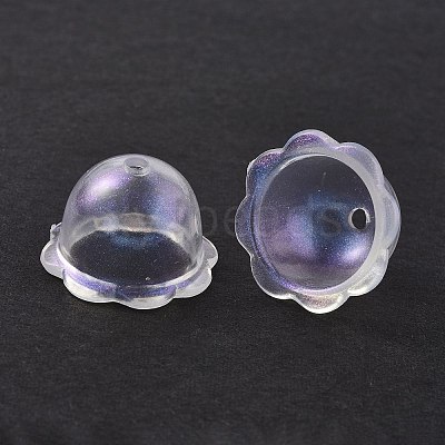 Transparent Acrylic Bead Caps X-OACR-P007-46-1