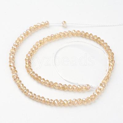 Electroplate Glass Beads Strands EGLA-D020-6x4mm-49-1