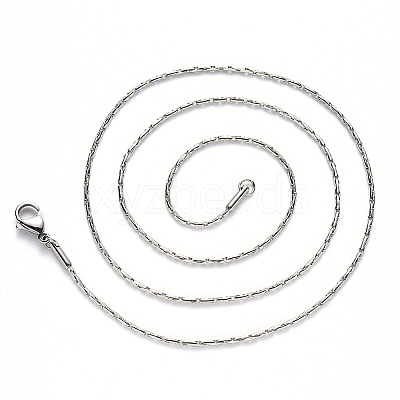 Non-Tarnish 304 Stainless Steel Boston Link Chain Necklace NJEW-S420-005D-P-1