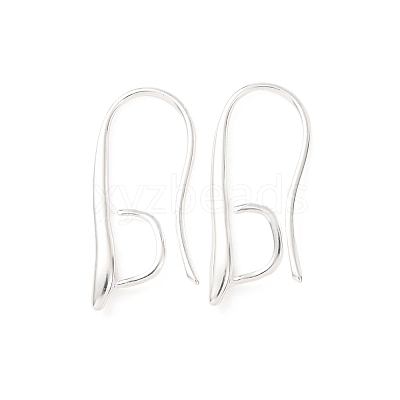Brass Earring Hooks KK-H502-11S-01-1