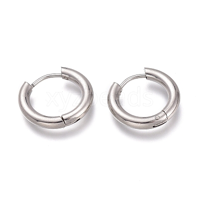 Tarnish Resistant 201 Stainless Steel Huggie Hoop Earrings EJEW-L256-05C-P-1