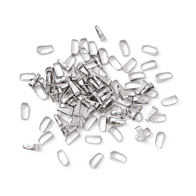 Tarnish Resistant 304 Stainless Steel Snap On Bails STAS-S057-39-1