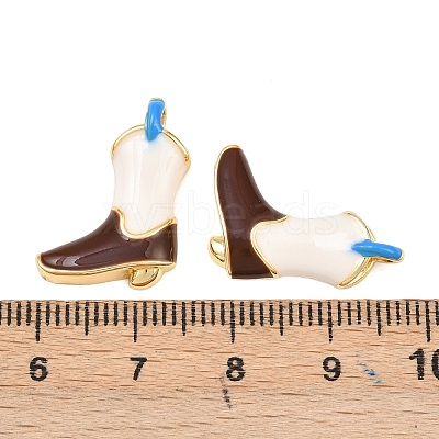 Brass Enamel Pendants KK-C248-05G-02-1
