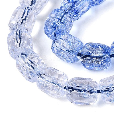 Transparent Crackle Glass Beads Strands GLAA-Q108-04A-02-1