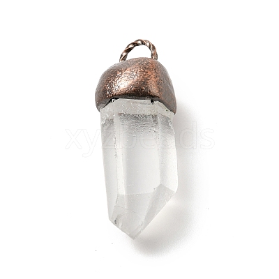 Natural Quartz Crystal Pointed Pendants KK-F836-04R-1