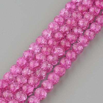 Synthetic Crackle Quartz Beads Strands GLAA-S134-6mm-04-1