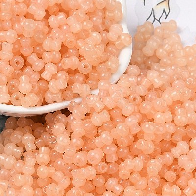 Transparent Colours Glass Seed Beads SEED-R001-01G-1