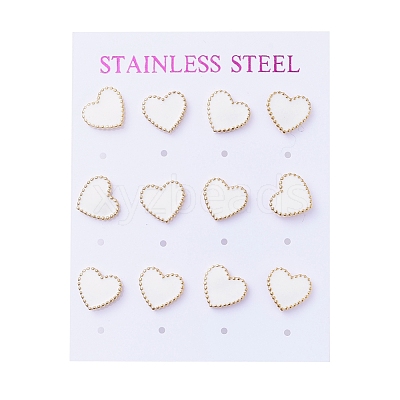 304 Stainless Steel Stud Earrings EJEW-I235-04G-C-1
