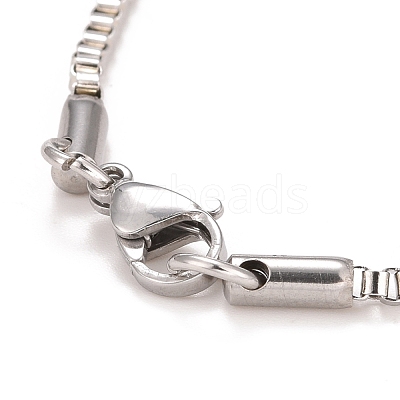 Tarnish Resistant Men's Box Chain Necklaces 304 Stainless Steel Necklaces NJEW-507L-4-1