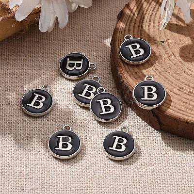 Platinum Plated Alloy Charms LS-ENAM-S118-02B-P-1