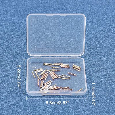 SUPERFINDING 40pcs 2 Color Brass Tube Beads KK-FH0003-26-1