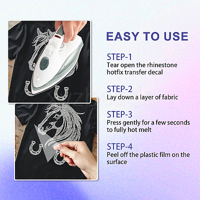 Glass Hotfix Rhinestone DIY-WH0303-801-1