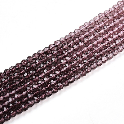 Transparent Gradient Color Glass Beads Strands GLAA-H021-01A-22-1