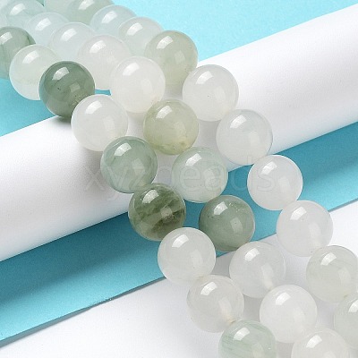 Natural Tianshan Cui Quartzite Beads Strands G-B046-01A-1