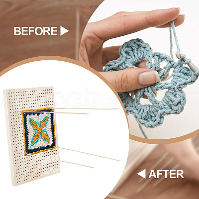 Wooden Crochet Blocking Board DIY-WH0387-22B-1