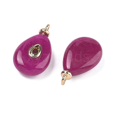 Dyed Natural White Jade Pendants KK-C251-01A-04-1