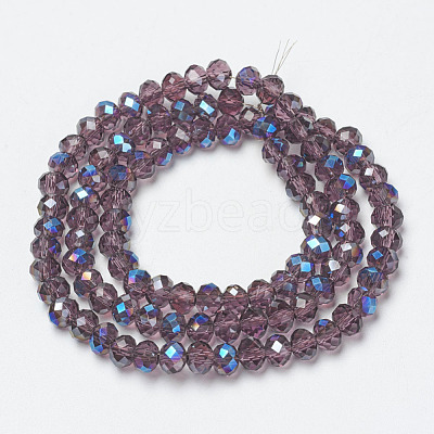 Electroplate Glass Beads Strands EGLA-A034-T4mm-I09-1