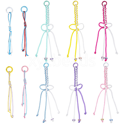 2Bags 2 Styles Korean Waxed Polyester Cord Pendant Decorations HJEW-SC0003-03-1