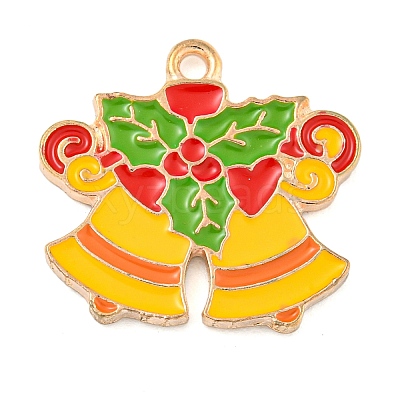 Christmas Theme Alloy Enamel Pendants ENAM-M221-01KCG-05-1