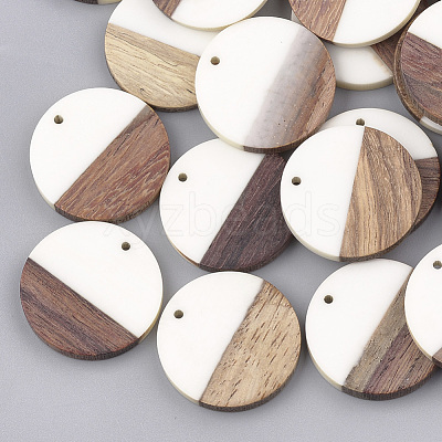 Resin & Walnut Wood Pendants RESI-S358-02B-01-1