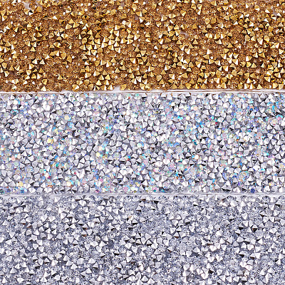 Glitter Resin Hotfix Rhinestone(Hot Melt Adhesive On The Back) OCOR-TA0002-02-40mm-1