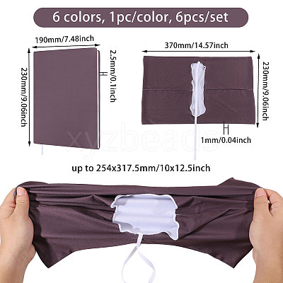 Polyester Elastic Book Cover DIY-WH0504-885C-1