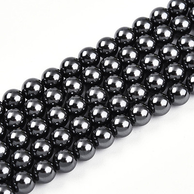 Baking Paint Pearlized Glass Pearl Bead Strands HY-N002-5mm-A02-1