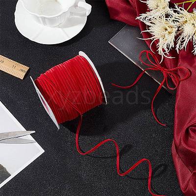 Polyester Velvet Ribbon for Gift Packing and Festival Decoration SRIB-M001-4mm-260-1