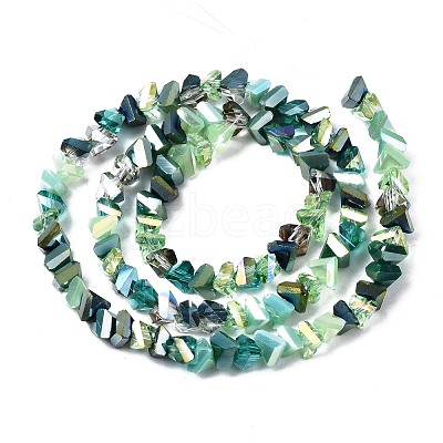 Electroplate Glass Beads Strands EGLA-N002-06G-1