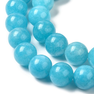 Natural Dyed White Jade Beads Strands G-M402-C04-03-1