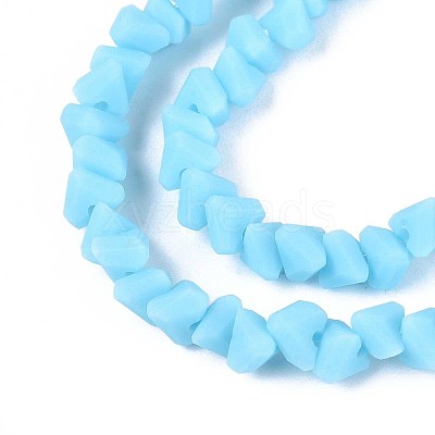 Frosted Opaque Glass Beads Strands GLAA-N017-4mm-18-1