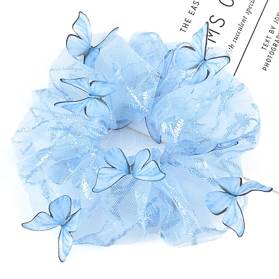 Butterfly Satin Face Elastic Hair Accessories PW-WGC724A-03-1