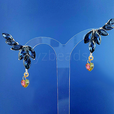 30Pcs 6 Color Glass Pendant PALLOY-GO00009-1