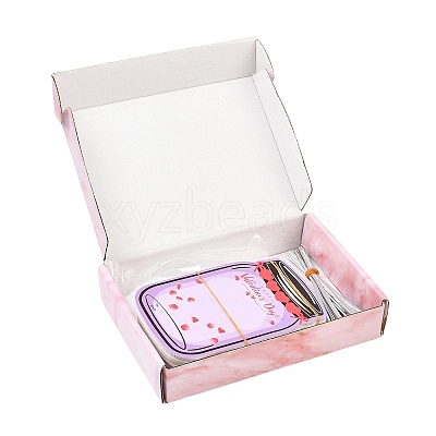 48Pcs DIY Valentine's Day Card Craft Kits PW-WG68080-01-1