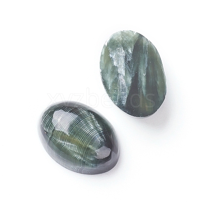 Natural Seraphinite Cabochons X-G-E557-04D-1