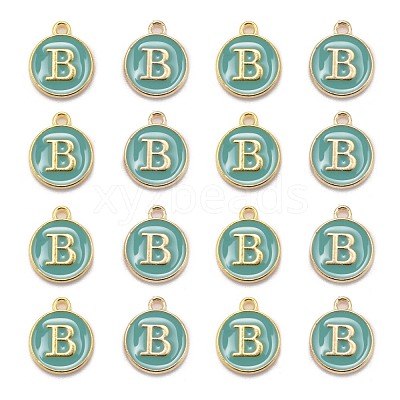Golden Plated Alloy Enamel Charms ENAM-S118-05B-1