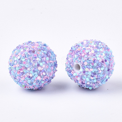 Acrylic Beads SACR-T345-01B-16-1