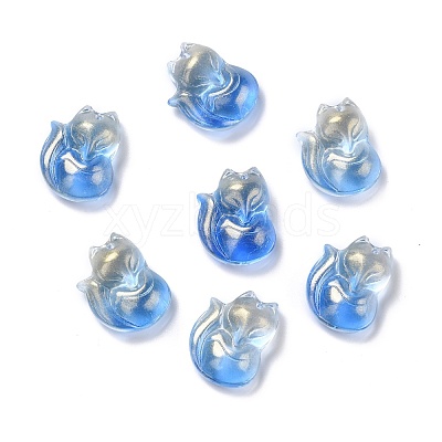 Electroplate Glass Cabochons EGLA-D007-04F-1