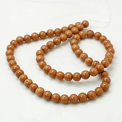 Natural Mashan Jade Round Beads Strands G-D263-4mm-XS27-1