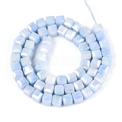 Anti-Tarnish Electroplate Glass Beads Strands GLAA-T025-6mm-10C-1