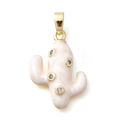 Brass Micro Pave Cubic Zirconia Pendants KK-P336-39G-01-1