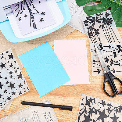 Plastic Embossing Folders DIY-WH0186-21-1