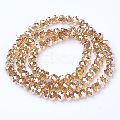 Electroplate Glass Beads Strands EGLA-A034-T6mm-C08-1