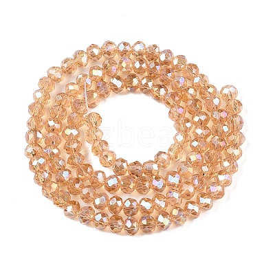 Electroplate Glass Beads Strands EGLA-A044-T3mm-B23-1