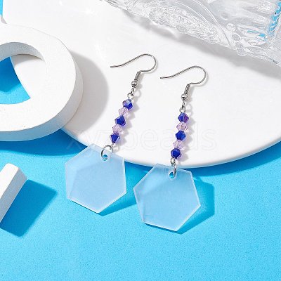 Blank Acrylic Dangle Earrings EJEW-JE05665-04-1