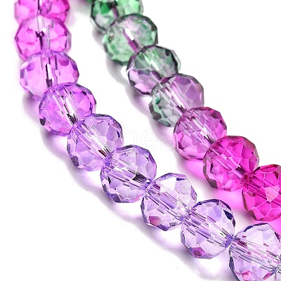 Transparent Painted Glass Beads Strands DGLA-A034-T6mm-A06-1