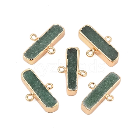 Natural Green Aventurine Connector Charms G-N344-05B-1